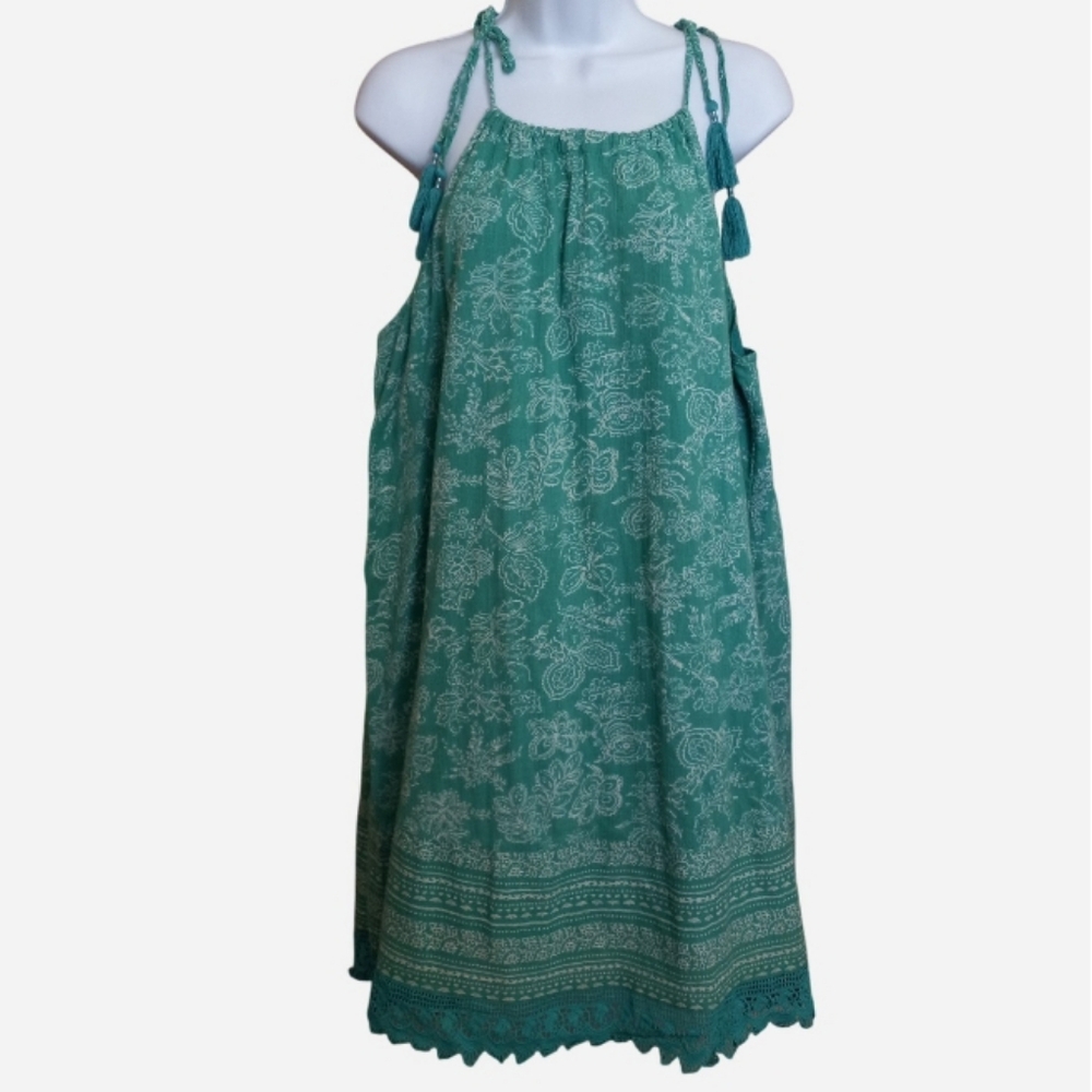 Old Navy Bohemian Tassel Cotton Boho Lace Dress